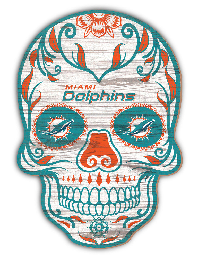 Wholesale NFL2044-Sugar Skull 12in / N2044-Miami Dolphins