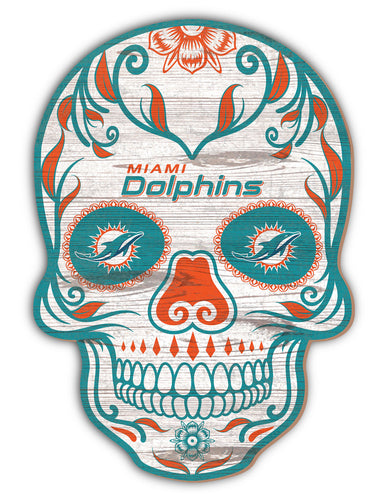 Wholesale NFL2044-Sugar Skull 12in / N2044-Miami Dolphins