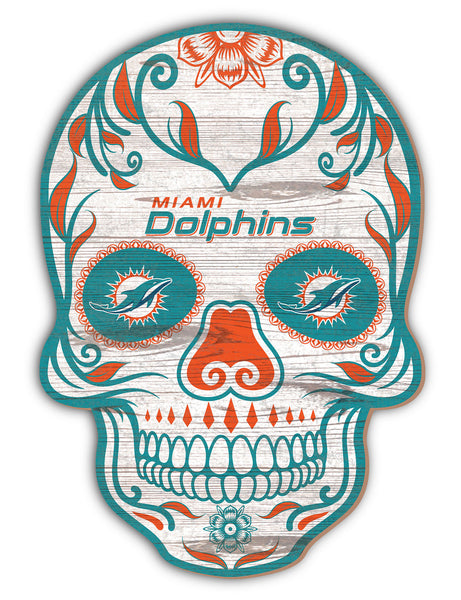 Wholesale NFL2044-Sugar Skull 12in / N2044-Miami Dolphins