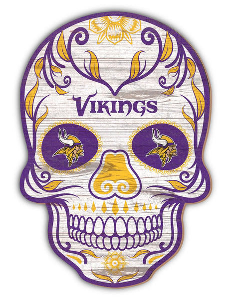 Wholesale NFL2044-Sugar Skull 12in / N2044-Minnesota Vikings