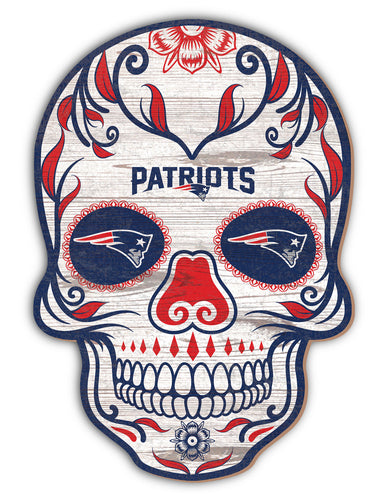 Wholesale NFL2044-Sugar Skull 12in / N2044-New England Patriots