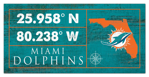 Wholesale NFL2047-Coordinates Color 6x12 / N2047-Miami Dolphins