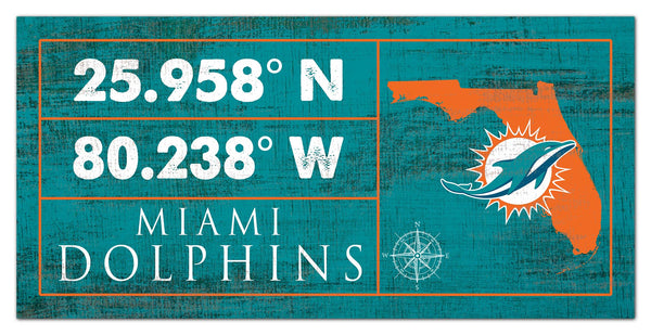 Wholesale NFL2047-Coordinates Color 6x12 / N2047-Miami Dolphins