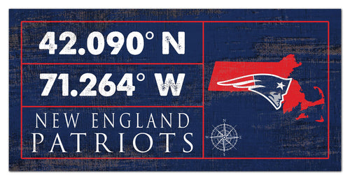 Wholesale NFL2047-Coordinates Color 6x12 / N2047-New England Patriots