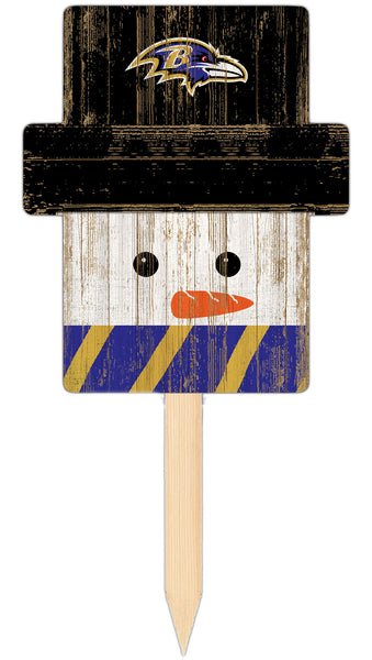 Wholesale C2148-Snow Man Head Yard Stake / N2048-Baltimore Ravens