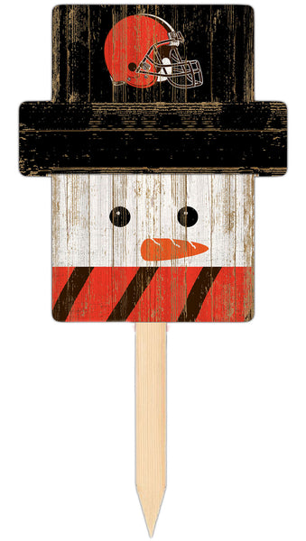 Wholesale C2148-Snow Man Head Yard Stake / N2048-Cleveland Browns