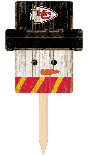 Wholesale C2148-Snow Man Head Yard Stake / N2048-Kansas City Chiefs