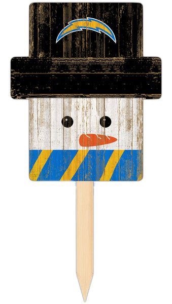 Wholesale C2148-Snow Man Head Yard Stake / N2048-Los Angeles Chargers