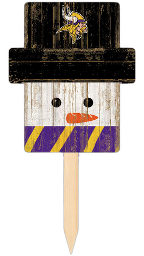 Wholesale C2148-Snow Man Head Yard Stake / N2048-Minnesota Vikings