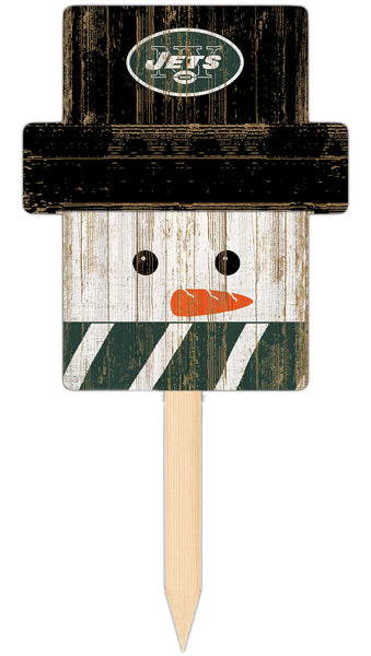 Wholesale C2148-Snow Man Head Yard Stake / N2048-New York Jets