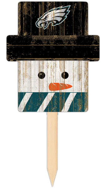 Wholesale C2148-Snow Man Head Yard Stake / N2048-Philadelphia Eagles