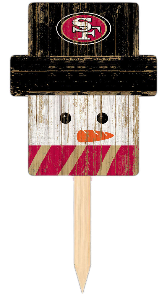 Wholesale C2148-Snow Man Head Yard Stake / N2048-San Francisco 49ers