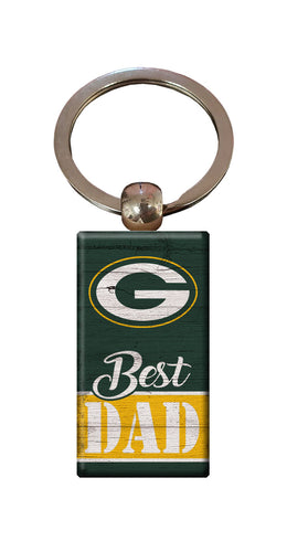 Wholesale NFL2051-Best Dad Keychain / N2051-Green Bay Packers