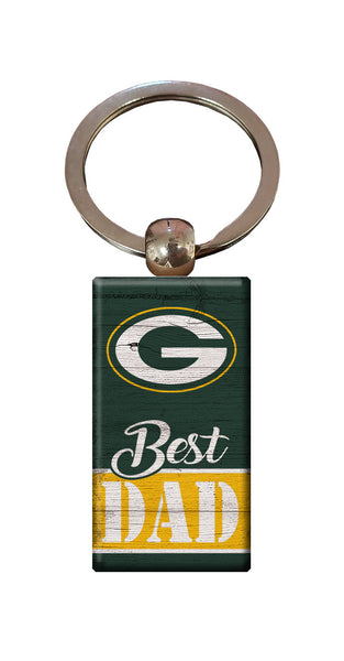 Wholesale NFL2051-Best Dad Keychain / N2051-Green Bay Packers