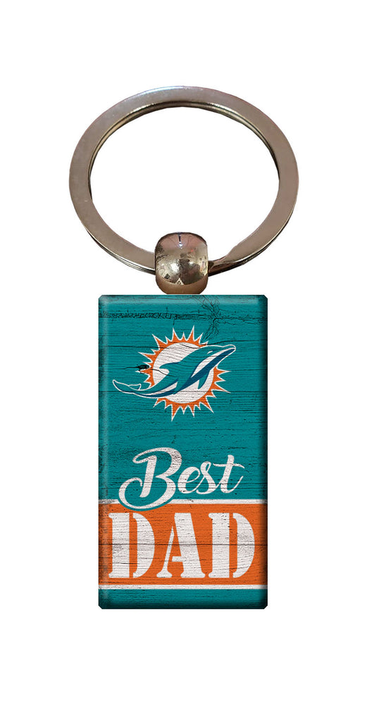 Wholesale NFL2051-Best Dad Keychain / N2051-Miami Dolphins