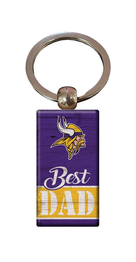 Wholesale NFL2051-Best Dad Keychain / N2051-Minnesota Vikings