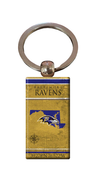 Wholesale NFL2052-Coordinates Keychain / N2052-Baltimore Ravens