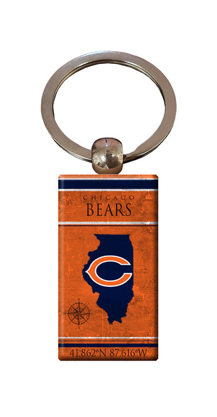 Wholesale NFL2052-Coordinates Keychain / N2052-Chicago Bears