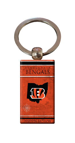 Wholesale NFL2052-Coordinates Keychain / N2052-Cincinnati Bengals