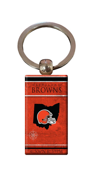 Wholesale NFL2052-Coordinates Keychain / N2052-Cleveland Browns
