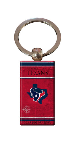 Wholesale NFL2052-Coordinates Keychain / N2052-Houston Texans