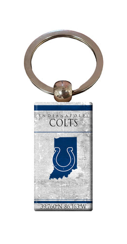 Wholesale NFL2052-Coordinates Keychain / N2052-Indianapolis Colts