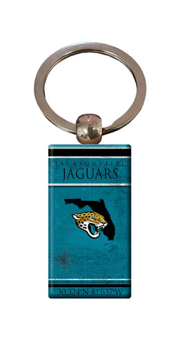 Wholesale NFL2052-Coordinates Keychain / N2052-Jacksonville Jaguars