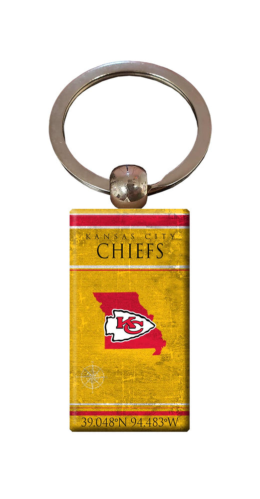 Wholesale NFL2052-Coordinates Keychain / N2052-Kansas City Chiefs