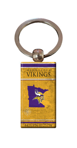 Wholesale NFL2052-Coordinates Keychain / N2052-Minnesota Vikings