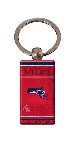 Wholesale NFL2052-Coordinates Keychain / N2052-New England Patriots