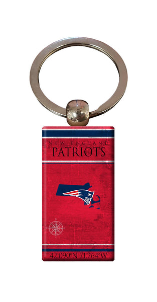 Wholesale NFL2052-Coordinates Keychain / N2052-New England Patriots