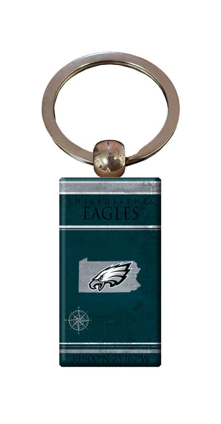 Wholesale NFL2052-Coordinates Keychain / N2052-Philadelphia Eagles