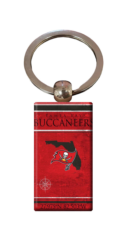 Wholesale NFL2052-Coordinates Keychain / N2052-Tampa Bay Buccaneers