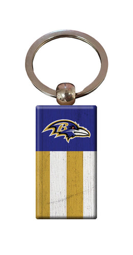 Wholesale NFL2055-Rectangle Flag Keychain / N2055-Baltimore Ravens