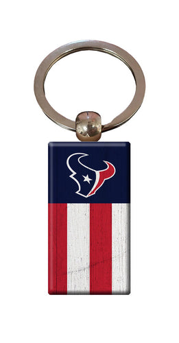 Wholesale NFL2055-Rectangle Flag Keychain / N2055-Houston Texans