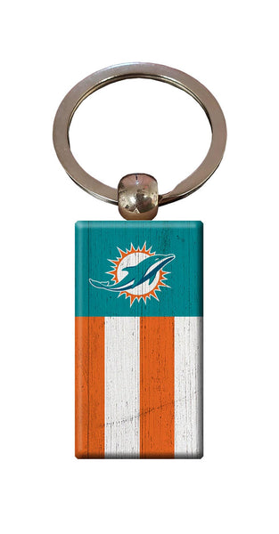 Wholesale NFL2055-Rectangle Flag Keychain / N2055-Miami Dolphins