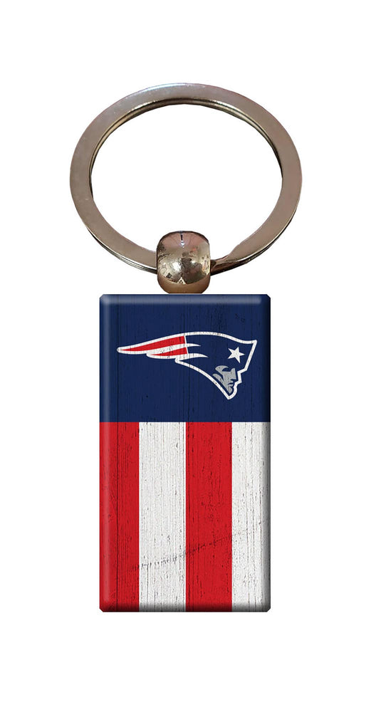 Wholesale NFL2055-Rectangle Flag Keychain / N2055-New England Patriots