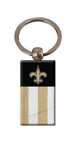 Wholesale NFL2055-Rectangle Flag Keychain / N2055-New Orleans Saints
