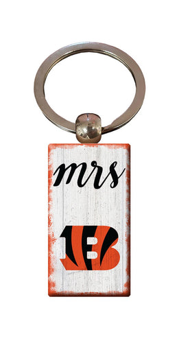 Wholesale NFL2059-Script Mrs Keychain / N2059-Cincinnati Bengals