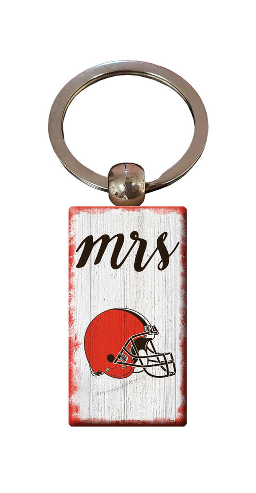 Wholesale NFL2059-Script Mrs Keychain / N2059-Cleveland Browns