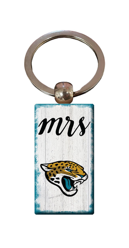 Wholesale NFL2059-Script Mrs Keychain / N2059-Jacksonville Jaguars