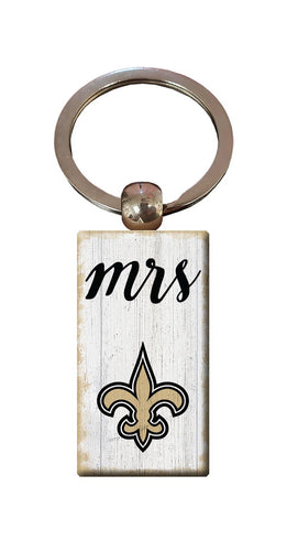 Wholesale NFL2059-Script Mrs Keychain / N2059-New Orleans Saints
