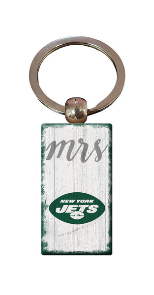 Wholesale NFL2059-Script Mrs Keychain / N2059-New York Jets