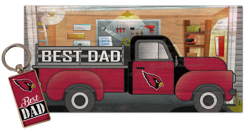 Wholesale NFL2063-Best Dad Combo Set (2051 Keychain & 1078 6x12) / N2063-Arizona Cardinals