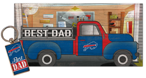 Wholesale NFL2063-Best Dad Combo Set (2051 Keychain & 1078 6x12) / N2063-Buffalo Bills