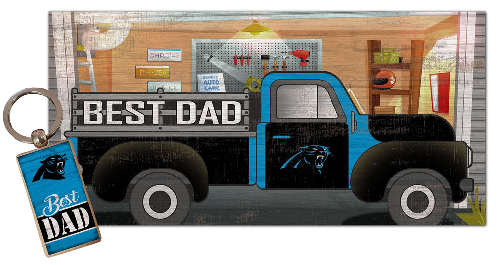 Wholesale NFL2063-Best Dad Combo Set (2051 Keychain & 1078 6x12) / N2063-Carolina Panthers