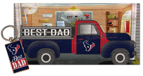 Wholesale NFL2063-Best Dad Combo Set (2051 Keychain & 1078 6x12) / N2063-Houston Texans