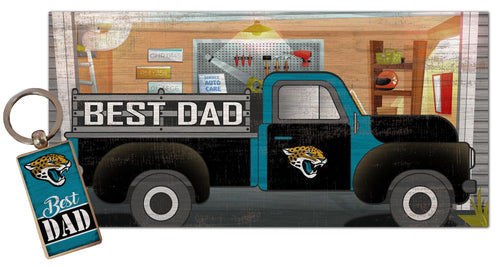 Wholesale NFL2063-Best Dad Combo Set (2051 Keychain & 1078 6x12) / N2063-Jacksonville Jaguars