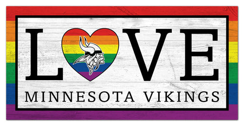 Wholesale NFL2064-LGBTQ Love 6x12 / N2064-Minnesota Vikings