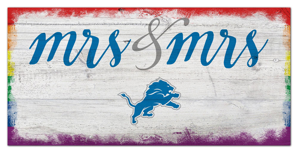Wholesale NFL2068-Mrs Mrs Script 6x12 / N2068-Detroit Lions